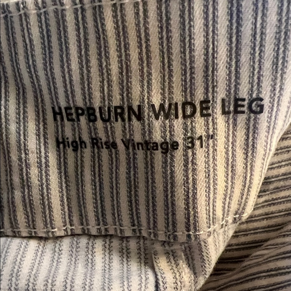 DL1961 Hepburn Wide Leg Striped  Chinos - Picture 3 of 9